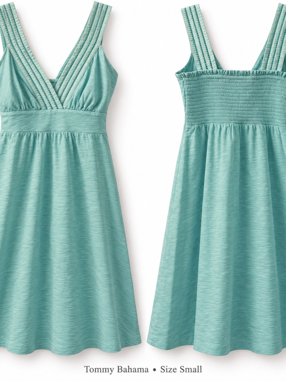 Tommy Bahama Mint Green Sleeveless V-Neck Knit Dress
